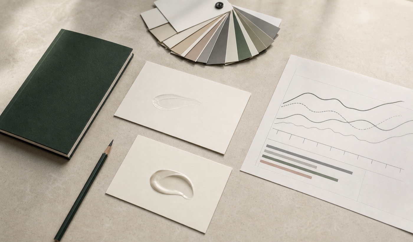 2026A Freeze-Dried Color Cosmetic Reference formulation development visual